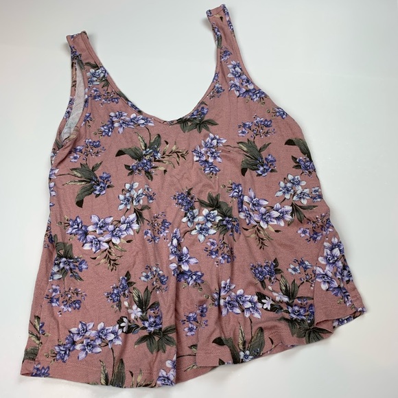 American Eagle Outfitters Tops - American Eagle Soft & Sexy Crepe Pink Floral Tank